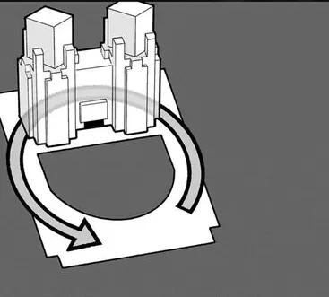 A schematic representing the direction Satoru Gojo's Red technique took