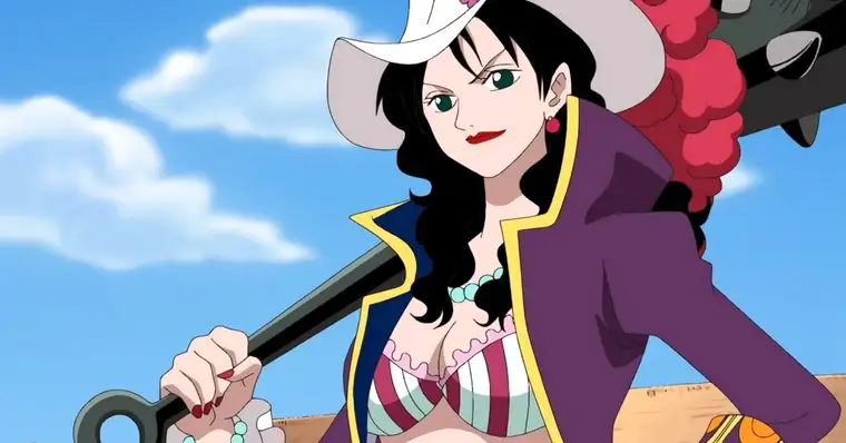 Alvida from one piece after using her devil fruit