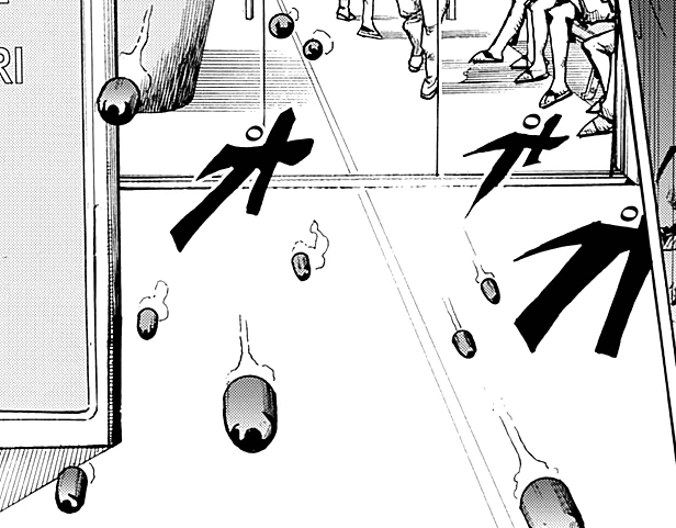 Glory Days from jojolion, represented by bullets floating in a room