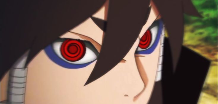 Indra Otsutsuki using his mangekyou sharingan