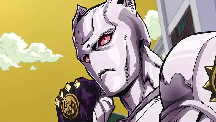 Killer Queen with a threatening facial expression