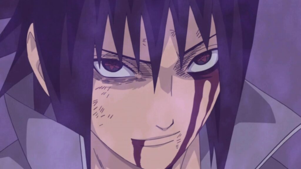 Sasuke Uchiha using his susanoo