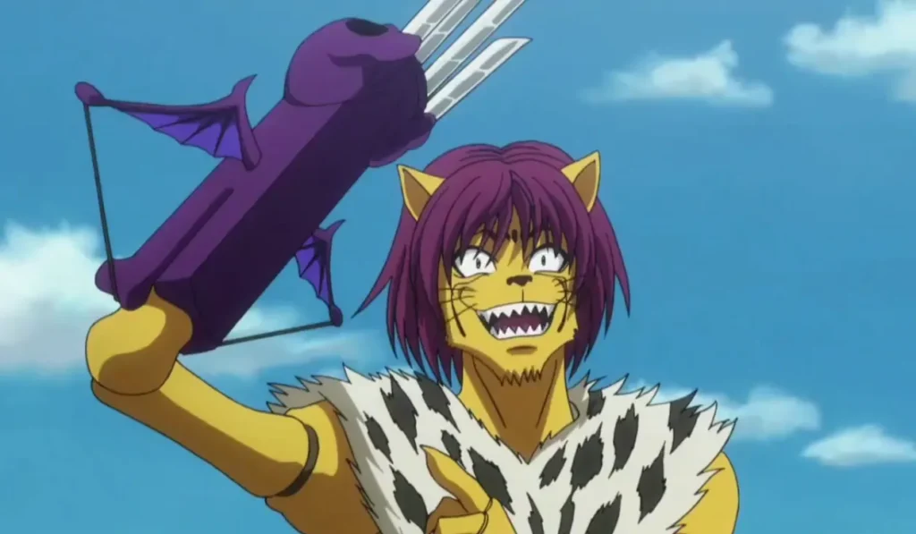 cheetah from hunter x hunter with his conjured crossbow