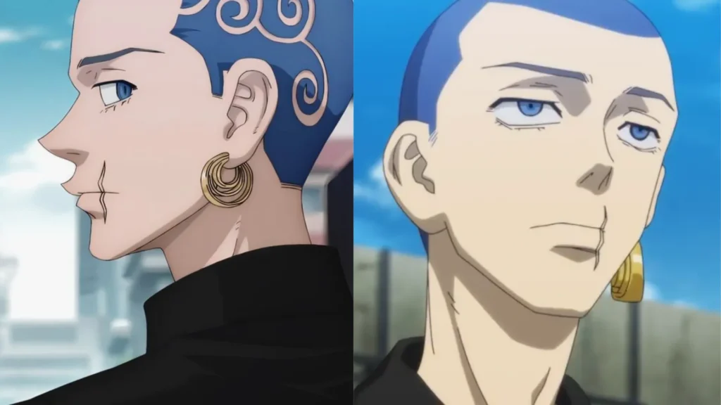 split image of Hakkai with a serious face