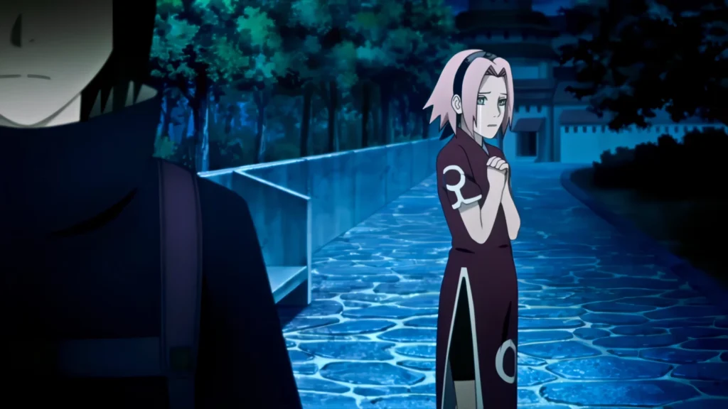 Sakura worried about Sasuke leaving Konoha