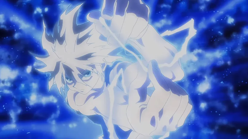 Killua using thunderbolt