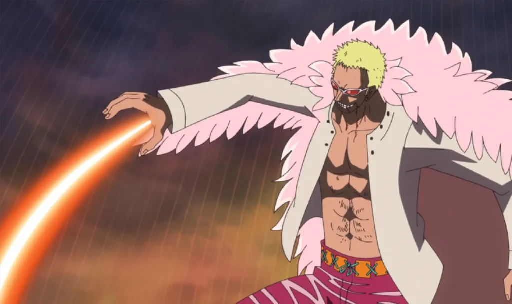 doflamingo controlling an overheat thread