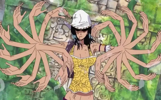 nico robin using the powers of the hana hana no mi